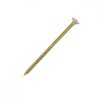Surub lemn, M6x160 mm, cap inecat, partial filetat, DIN7505, PZ3, otel zincat galben