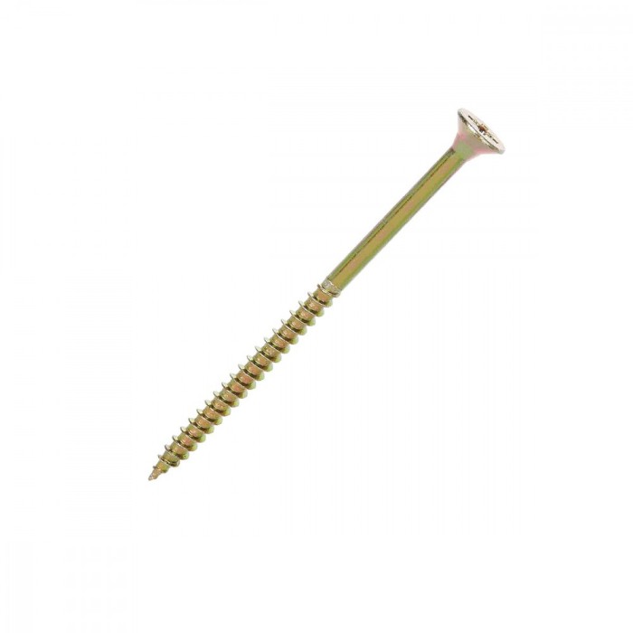 Surub lemn, M6x180 mm, cap inecat, partial filetat, DIN7505, PZ3, otel zincat galben