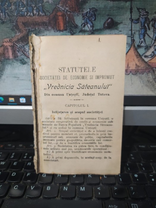 Statutele Societăței de economie și &icirc;mprumut Vrednicia Săteanului din com. Unțești, jud. Tutova, azi sat &icirc;n com. Bogdănești din jud. Galați, 1904 013