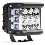 Proiector LED pentru Off-Road, ATV, SSV, culoare 6500K, cu doua functii, tensiune 9 - 36V, dimensiune, 110 x 75 mm, Amio