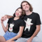Set tricouri personalizate cuplu &quot;Cats&amp;love&quot; (Marime tricou barbat: M, Marime