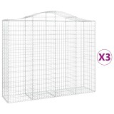 Cumpara ieftin Cosuri gabion arcuite 3 buc, 200x50x160/180 cm, fier galvanizat