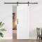 Ușă glisantă Set de 2 Alb și negru Lemn, Metal 73.5 x 211 cm