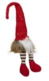 Figura Decorativă Gnome de Crăciun cu Căciulă Roșie cu Paiete