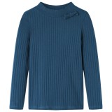 Tricou de copii cu maneci lungi, tricot cu nervuri, bleumarin, 92 GartenMobel Dekor, vidaXL