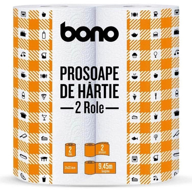 Prosoape Bucatarie Din Hartie, Bono, 2 Straturi, 2 Role foto