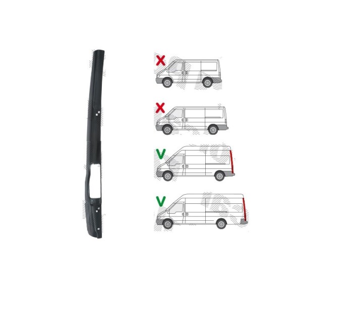 Stalp spate FORD TRANSIT (V184/5), 05.2000-04.2006; TRANSIT/TOURNEO (V347/8), 05.2006-04.2013, partea stanga,