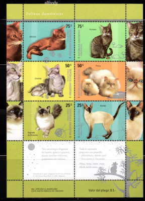 ARGENTINA 2005, Fauna, Pisici, serie neuzata, MNH foto