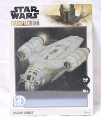 Joc puzzle Star Wars The Mandalorian Razor Crest 3D Model Jigsaw Puzzle Kit 140 Pcs 4D - 140 piese - sigilat