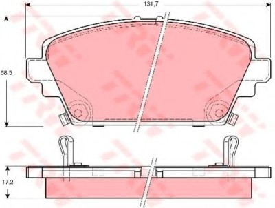 Set placute frana,frana disc HONDA ACCORD VI (CG, CK) (1997 - 2003) TRW GDB3186 foto