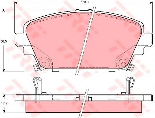 Set placute frana,frana disc HONDA ACCORD VI (CG, CK) (1997 - 2003) TRW GDB3186
