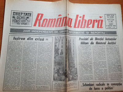 romania libera 7 martie 1990-articolul -privatizarea pro sau contra foto