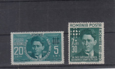 ROMANIA 1940 LP 142 I LP 142 II CORNELIU ZELEA CODREANU SI P.A. MNH foto