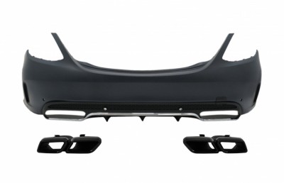 Bara Spate cu Ornamente tobe Negru Mercedes C-Class W205 Limousine (2014-2020) C63 Design Performance AutoTuning foto