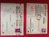 cenzura militara , grup doua carti postale de corespondenta comerciala 1939-1944