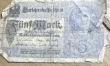 BNKSTR01DE Bancnotă Germania Imperială (WWI) - 5 Mark 1917, Darlehnskassenschein, istorie veche