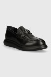 Karl Lagerfeld mocasini de piele GRANBY barbati, culoarea negru, KL22314