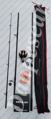SET CRAP WIND BLADE Lanseta 3,9m din 3 bucati + Mulineta GB10000+ROLA 300M FIR foto