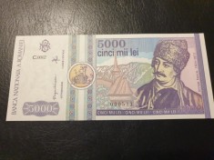 Bancnota 5000 lei 1992 UNC