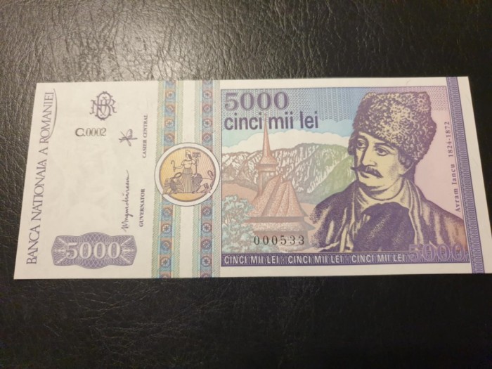 Bancnota 5000 lei 1992 UNC