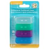 Set 4x Capace Periuta Dinti, Luminant, Toothbrush Covers, Protectie Antimicrobiana, Multicolor