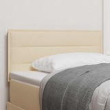 Cap de pat design linii crem 80 cm țesătură