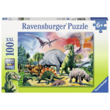 Puzzle Printre Dinozauri, 100 piese, Ravensburger