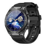 Smartwatch iSEN JA01 Black, AMOLED 1.43&quot;HD, Glicemie, Apel Bt, Apel SOS, Asistare vocala, Nivel radiatii, EKG, Acid uric, Lipide sange, Masa corporala