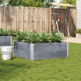 Cumpara ieftin Jardinieră de grădină, gri, 100x100 cm, lemn masiv pin