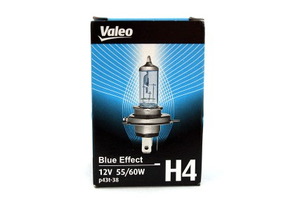 Bec halogen H4 albastru lumina alba Valeo 11057 032513 foto