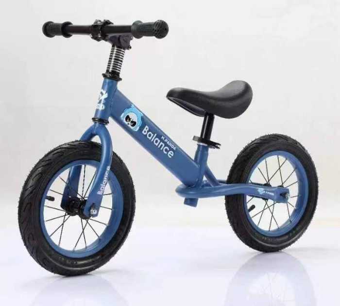 Bicicleta Metalica de Echilibru pentru Copii, Fara Pedale, cu Sa si Ghidon Reglabile, Albastra
