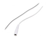 Cablu DC Alb 5m 2x0,5mm2 5,5/2,5 Soclu Drept, WEST POL