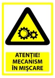 semn pentru mecanism in miscare