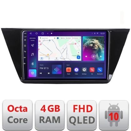 Navigatie Volkswagen Touran 2016- B-3144 Android Ecran QLED octa core 4+64 carplay android auto KIT-3144+EDT-E310V3 CarStore Technology