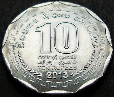 Moneda exotica 10 RUPII / RUPEES - SRI LANKA, anul 2013 * cod 3601 A foto