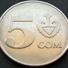Moneda 5 SOM - REPUBLICA KYRGYZSTAN, anul 2008 * cod 4938