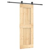 Cumpara ieftin Usa glisanta cu set de feronerie 70x210 cm, lemn masiv de pin