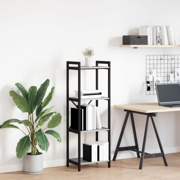 vidaXL Bibliotecă sonoma gri 40 x 30 x 118 cm Lemn compozit 868362