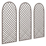 Outsunny Set de 3 spalieri de grădină din nuiele &icirc;mpletite Panou Arc pentru Plante cățărătoare 43 x 2 x 112 cm, efect lemn natural | Aosom Romania