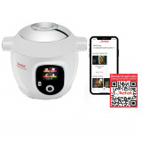 Cumpara ieftin Multicooker inteligent Tefal Cook4Me+ CY851130, 1600 W, 6 l, 150 retete, 6 moduri de gatit, Alb