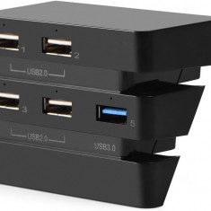 Hub USB 5ort pentru PS4 Pro, Adaptor pentru controler Hub de expansiune 2.0 și 3