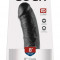 King Cock - Dildo realist cu corzi și ventuză 20 CM negru