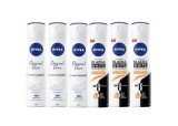Set 6 X Nivea Antiperspirant Woman Deo 150ml, 3 X Black &amp; White Invisible Ultimate Impact, 3 X Original Care, 0% Alcohol, Non-Irritating, 48h Protecti
