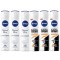 Set 6 X Nivea Antiperspirant Woman Deo 150ml, 3 X Black &amp; White Invisible Ultimate Impact, 3 X Original Care, 0% Alcohol, Non-Irritating, 48h Protecti