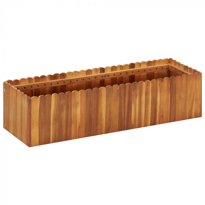 vidaXL Strat &icirc;nălțat de grădină, 100x30x25 cm, lemn masiv de acacia