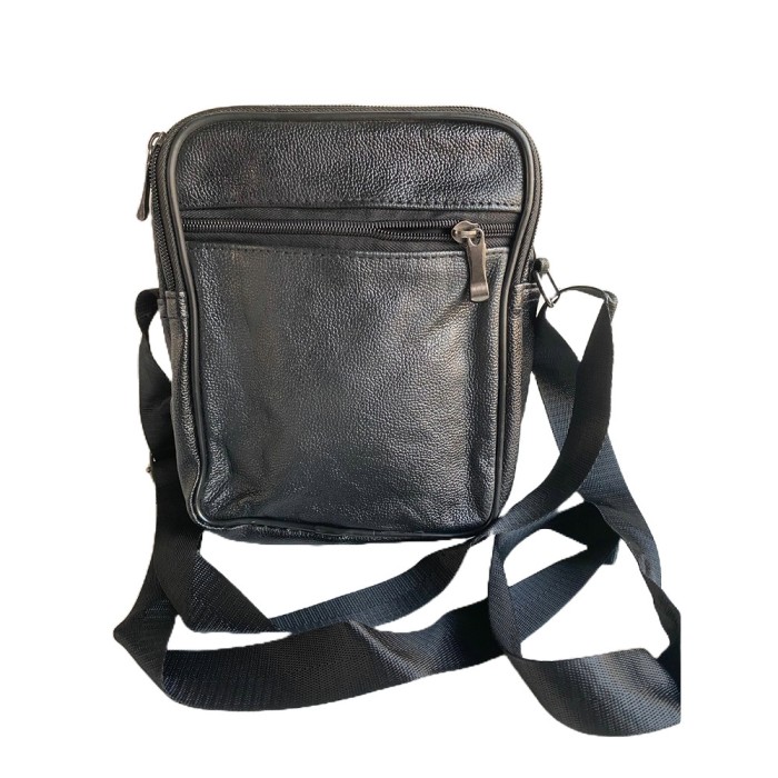 Geanta umar, Piele Ecologica, Extra buzunare, Neagra, 19 x 22 x 11 cm