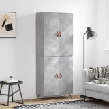 VidaXL Dulap &icirc;nalt, gri beton, 69,5x34x180, lemn compozit