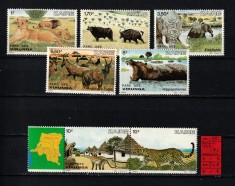 Congo / Zair, 1982 | Parcul National Virunga - Animale | Serie compl. MNH | aph foto