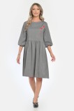 Cumpara ieftin Rochie Medie Dama V295, Pictata manual, model floral - XL