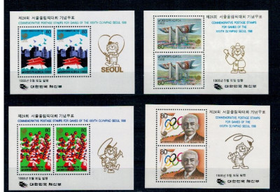 Korea Sud 1988 - Jocurile Olimpice serie colite neuzate foto